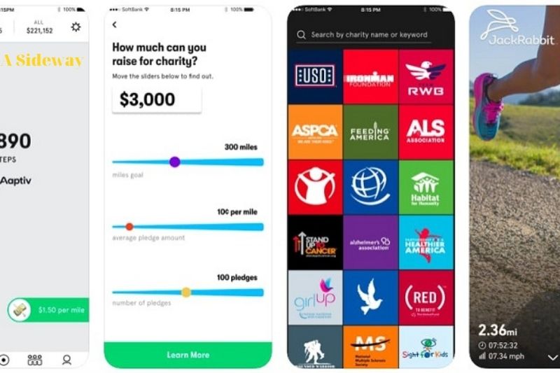 App chạy bộ kiếm tiền Charity Miles