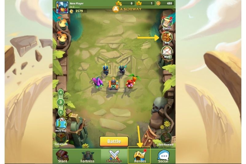 Giao diện của Heroes & Empires