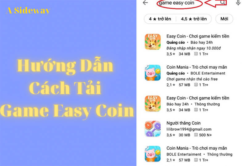 Hướng dẫn cách tải game Easy Coin trên điện thoại và máy tính